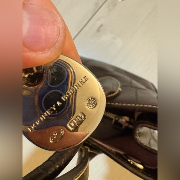 Dooney & Bourke Pink and Brown Tote Bag - Picture 9 of 13